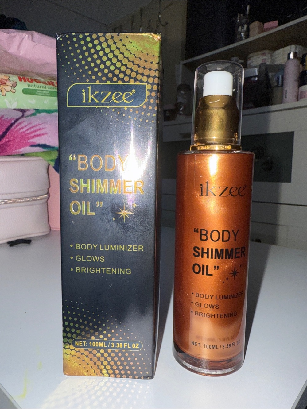 Body Shimmer Oil — Luminous Copper Glow